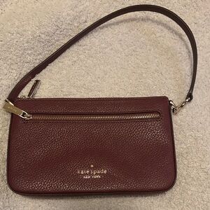 Kate Spade Maroon Shoulder Bag Wristlet